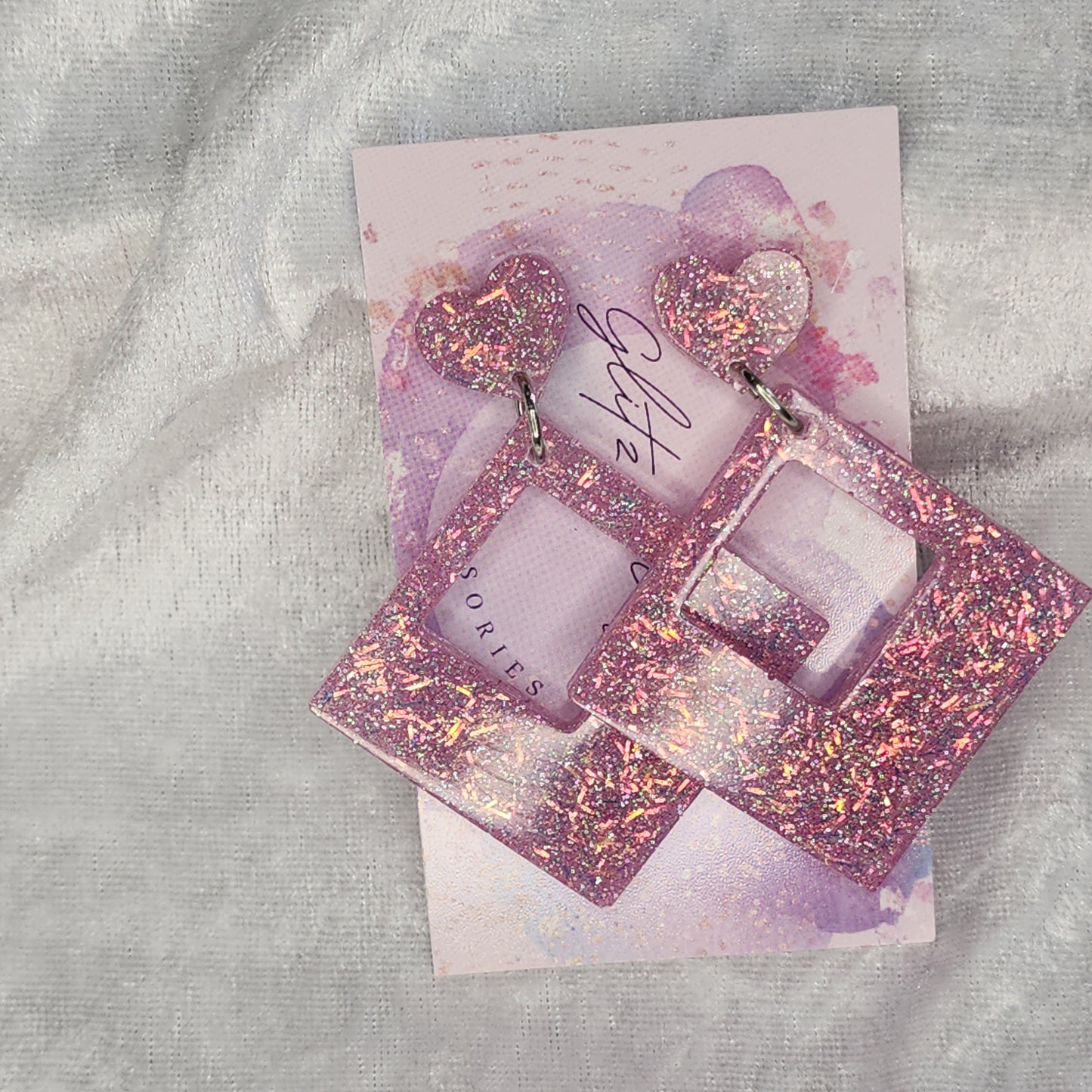 Hollow Diamond large #3 Dangle Earrings