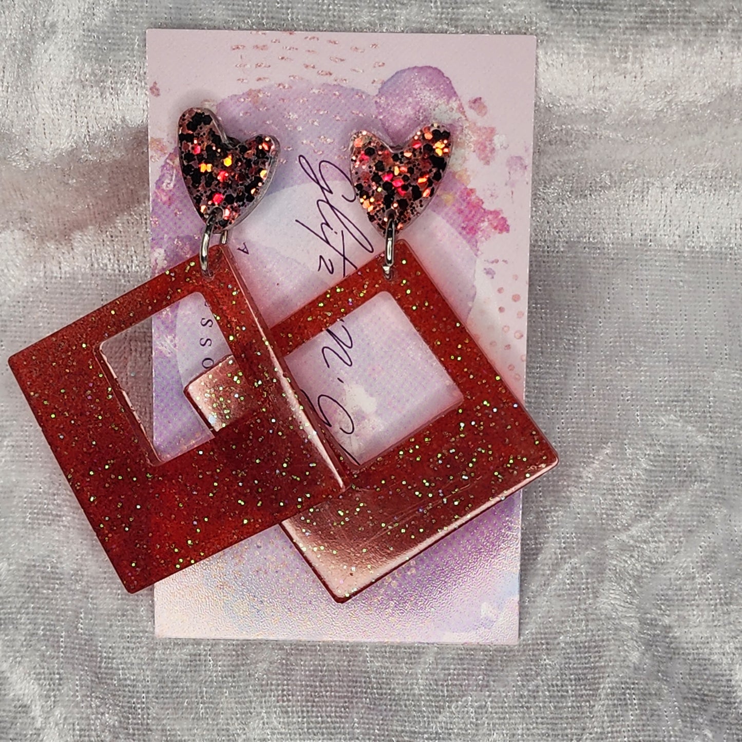 Hollow Diamond large #1 Dangle Earrings