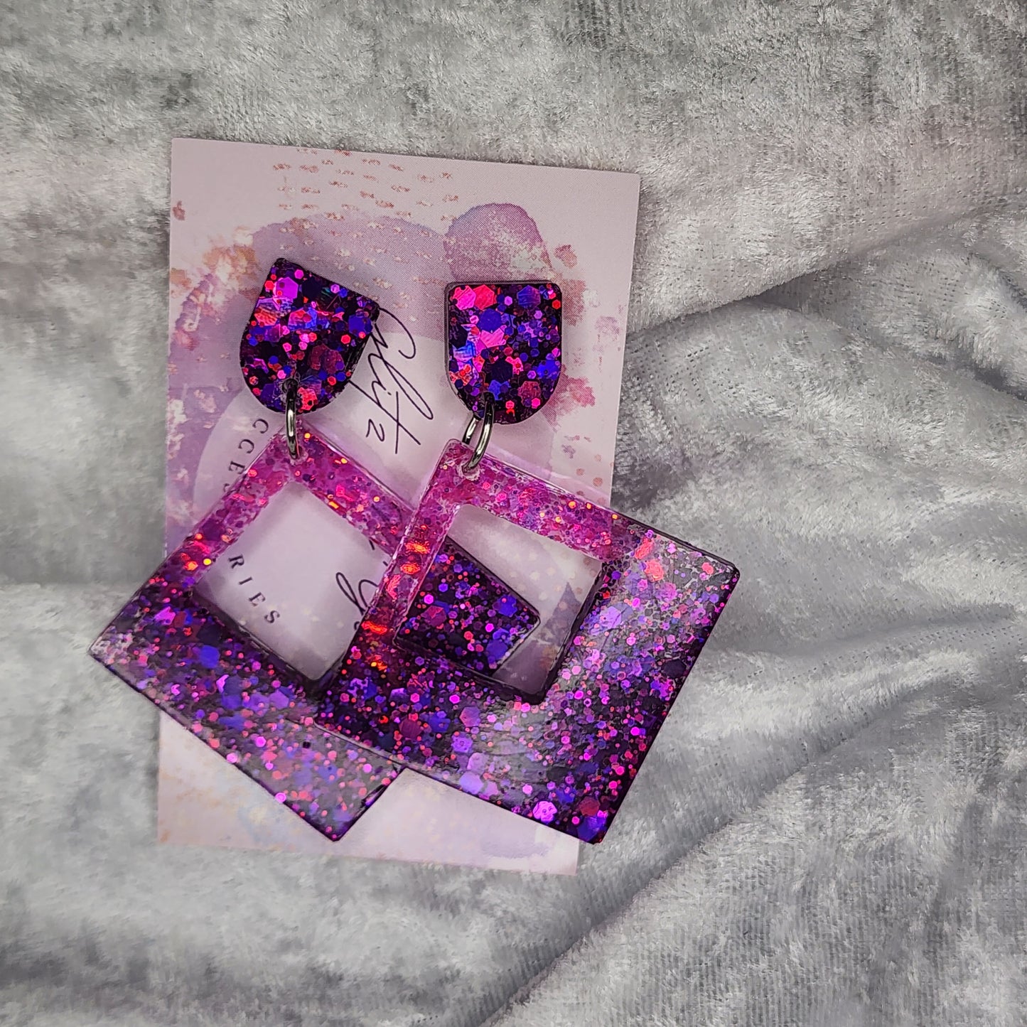 Hollow Diamond large #2 Dangle Earrings