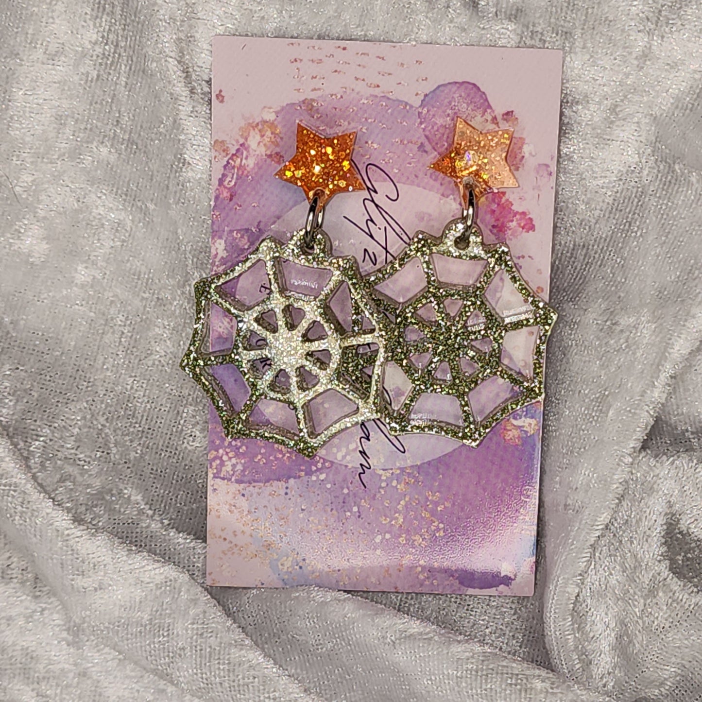 Spider Web #4 Dangle Earrings