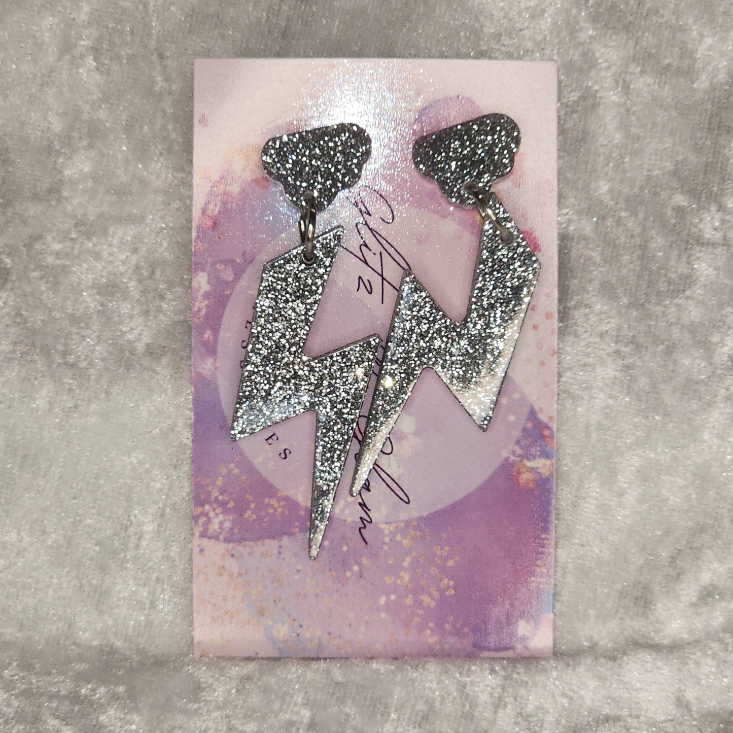 Lightning Small # Dangle Earrings