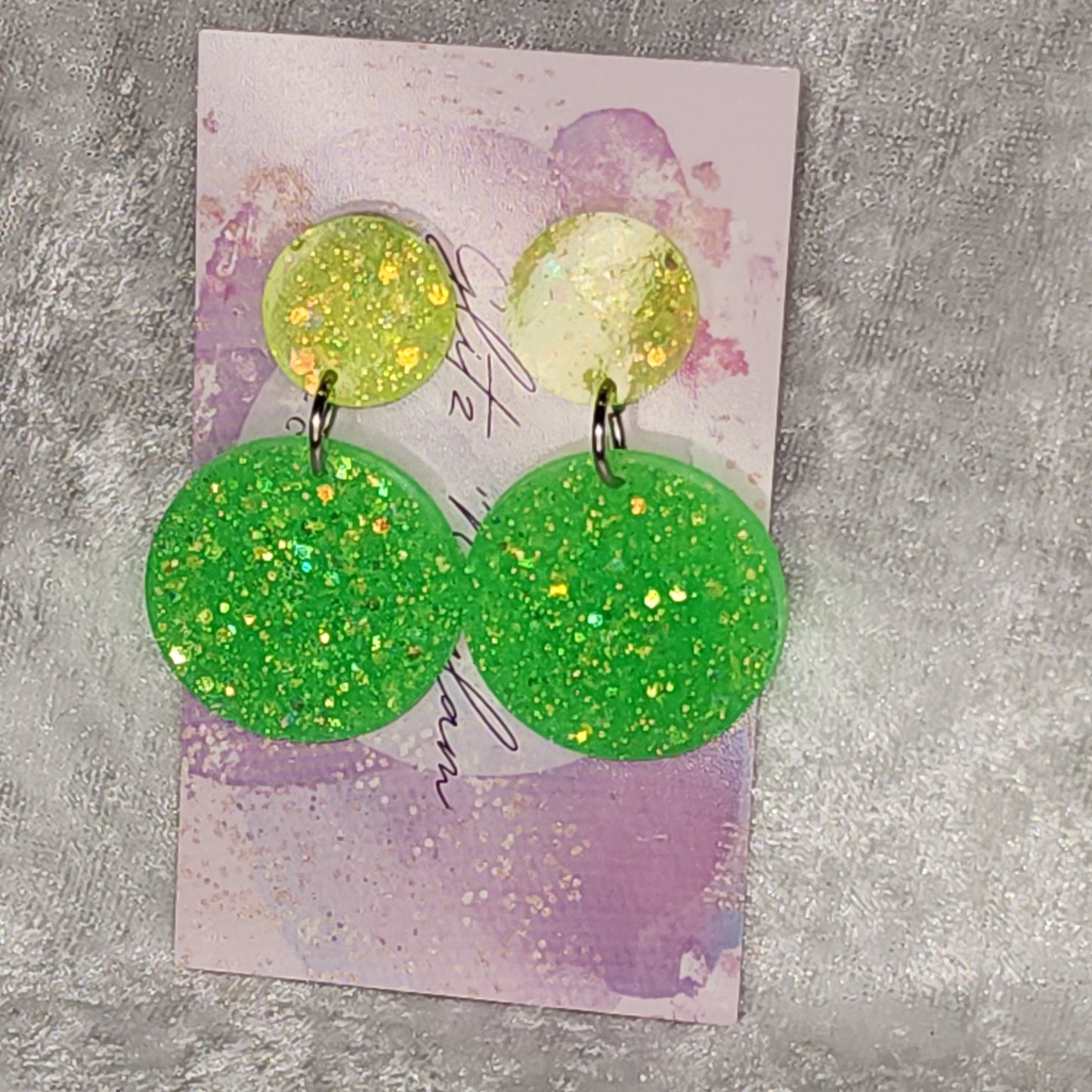Circular Disc #29 Dangle Earrings