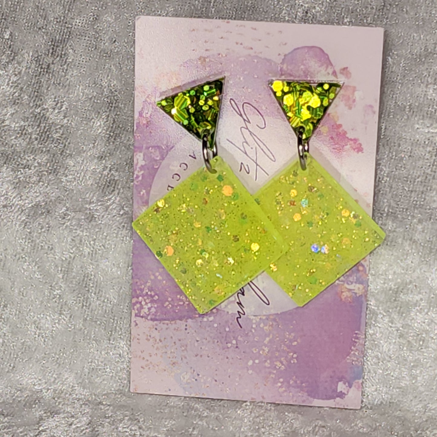 Diamond Square medium #21 Dangle Earrings