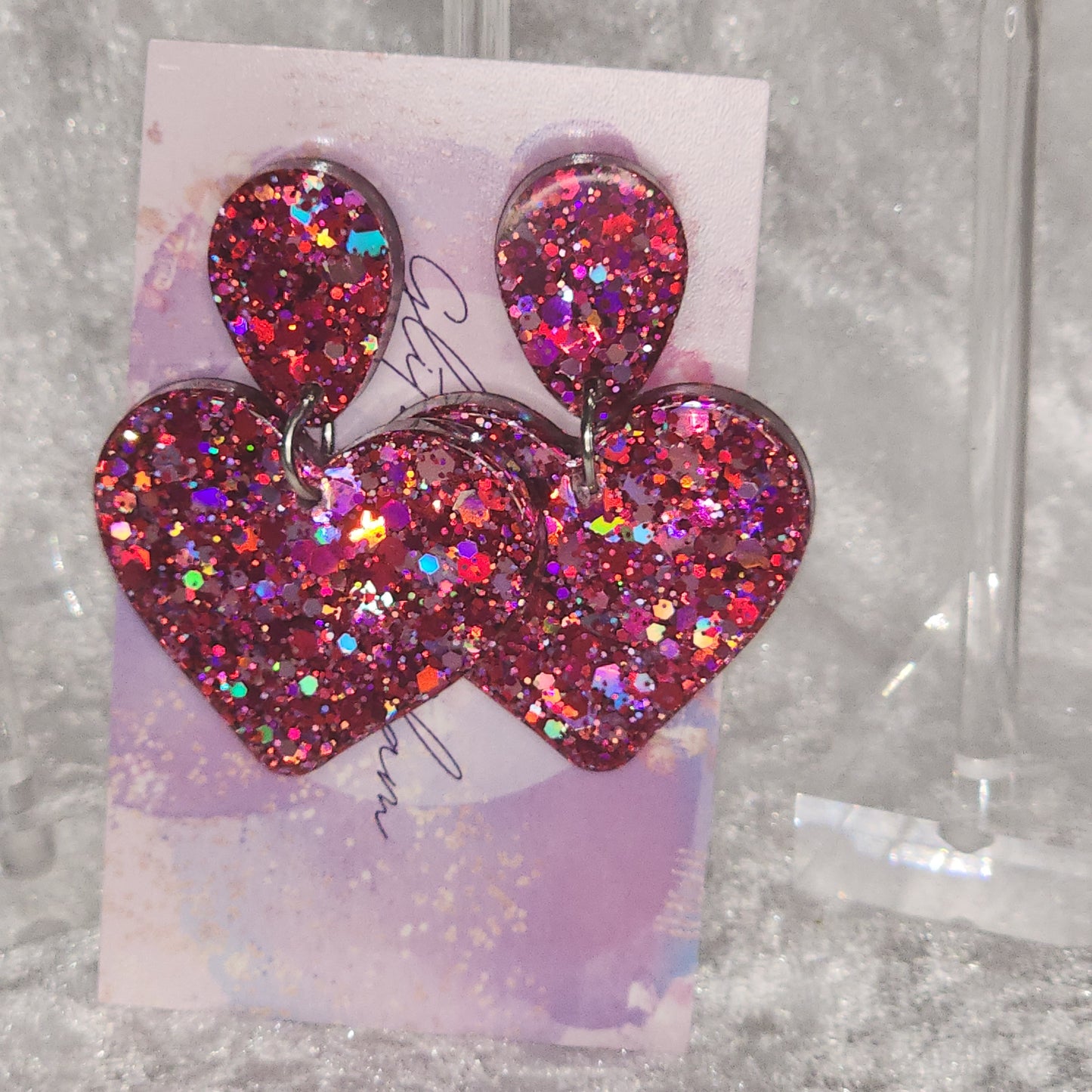 Love Heart #62 Dangle Earrings