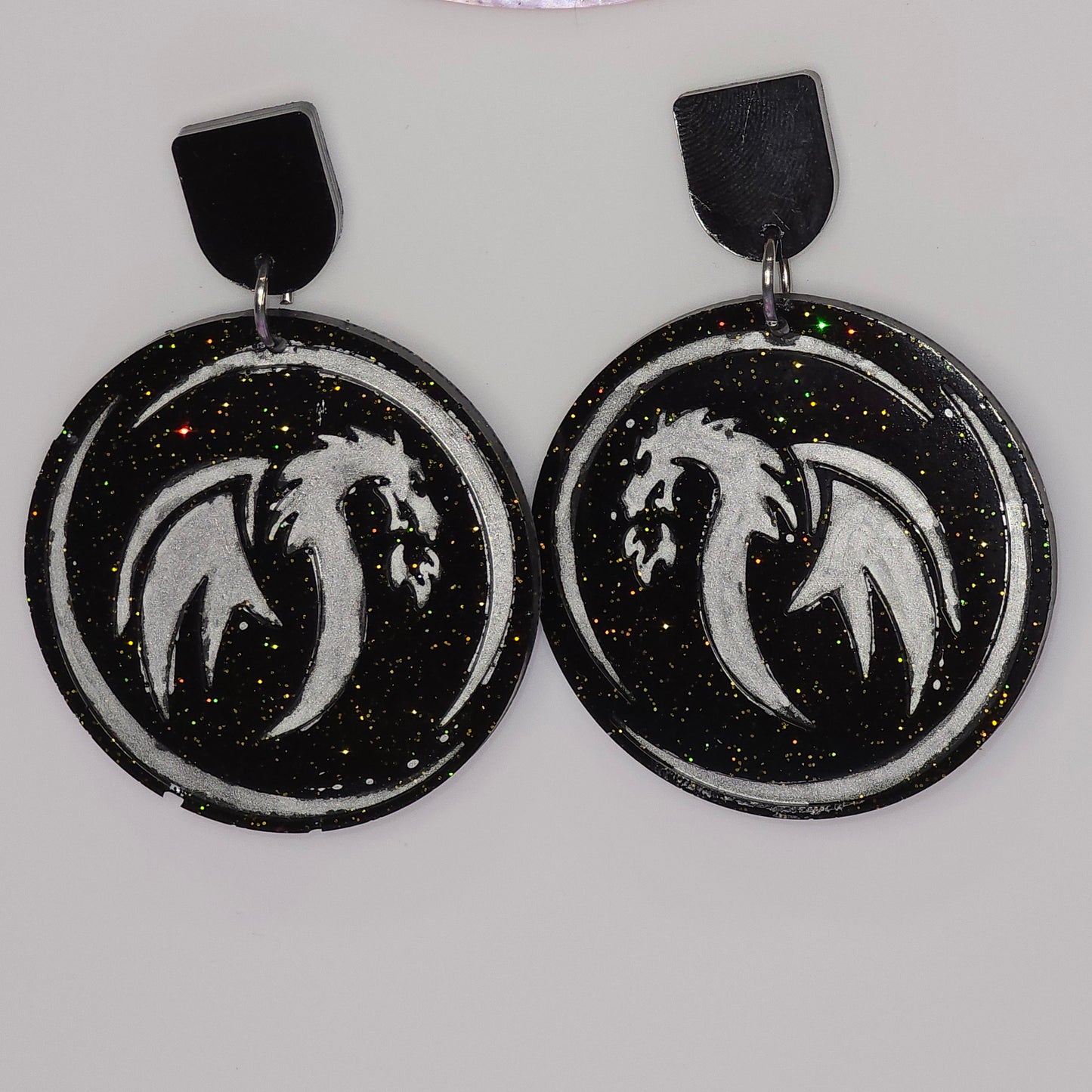Dragon Circle #05 Dangle Earrings