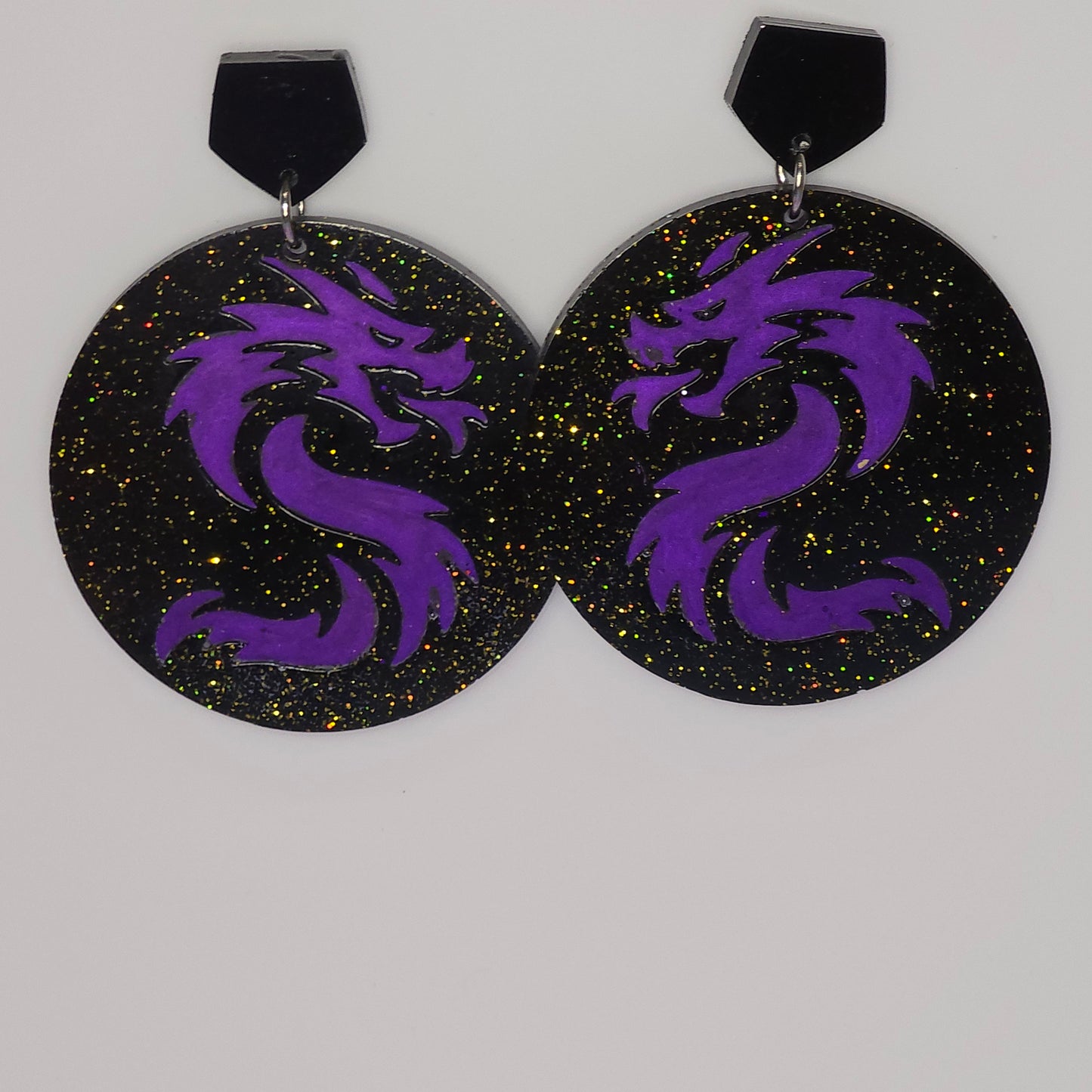 Dragon Circle #02 Dangle Earrings