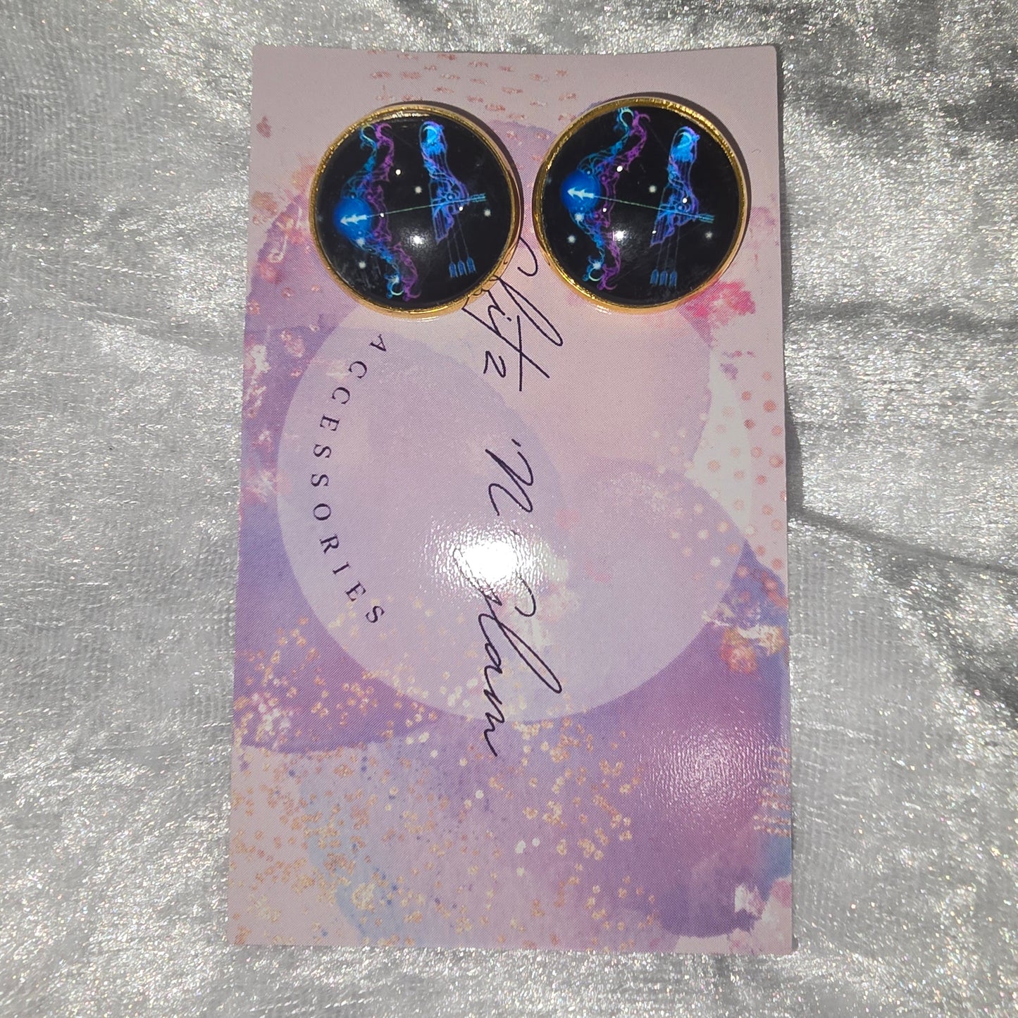Star Sign Sagitarius Earrings #3