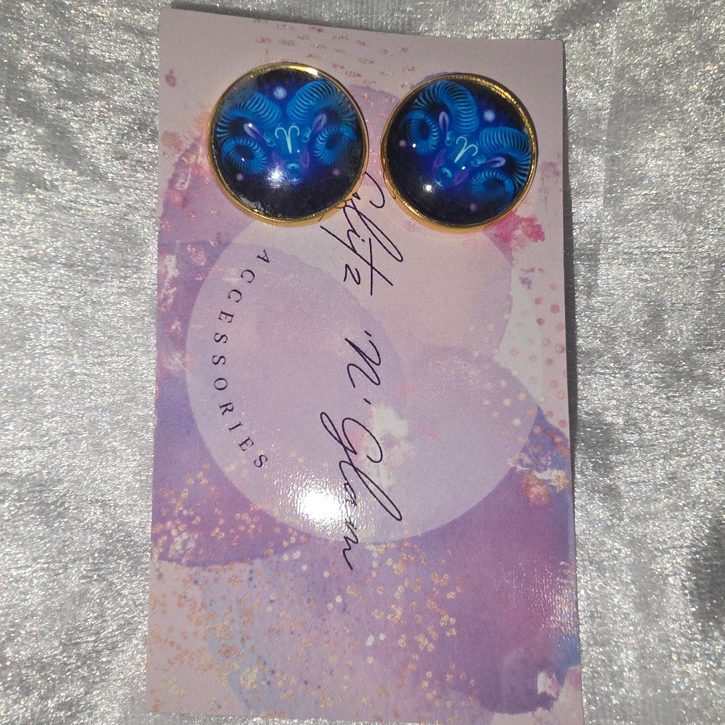 Star Sign Aries Earrings #3