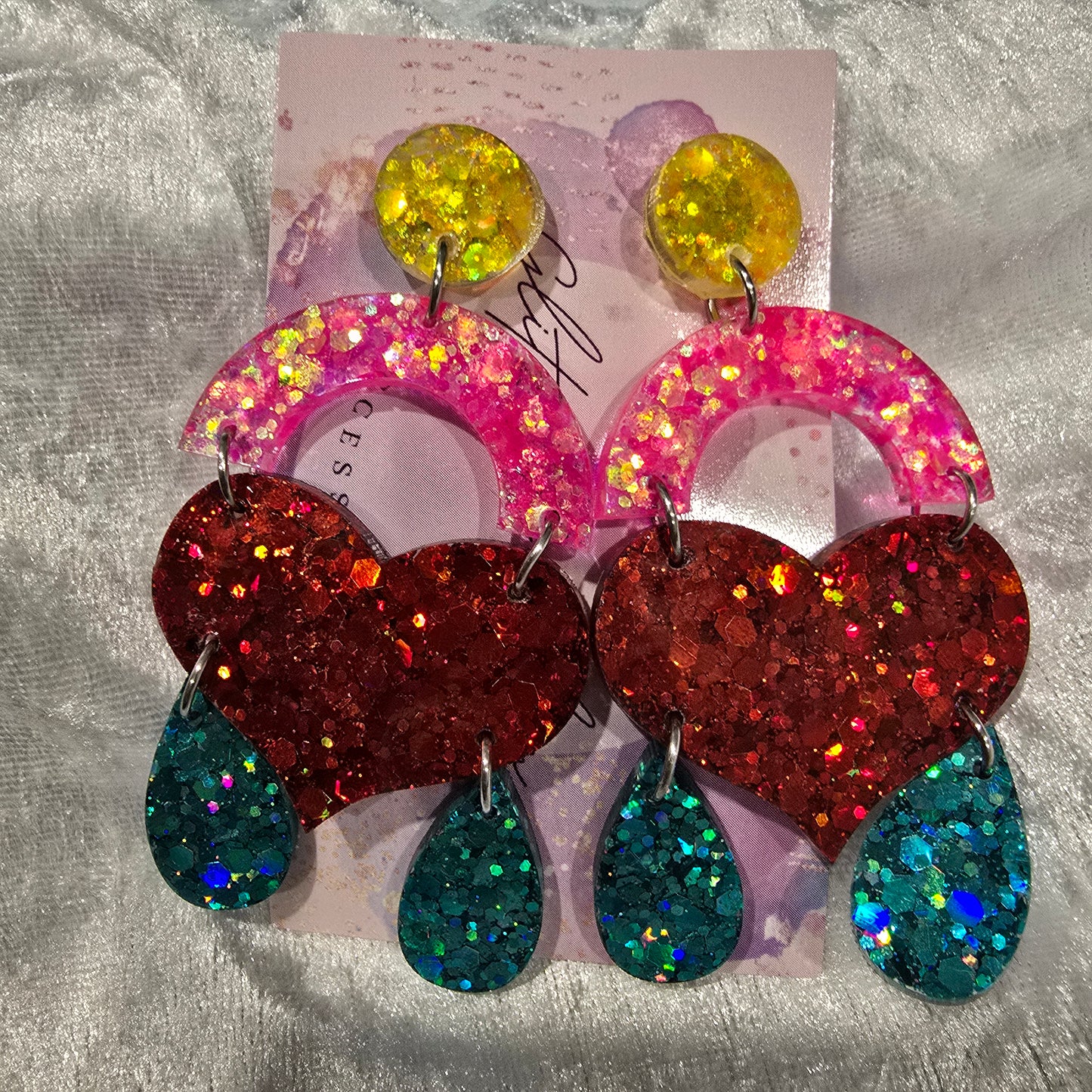 Love Heart #78 Dangle Earrings