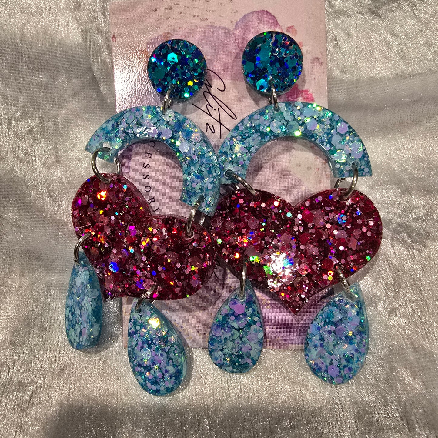 Love Heart #77 Dangle Earrings