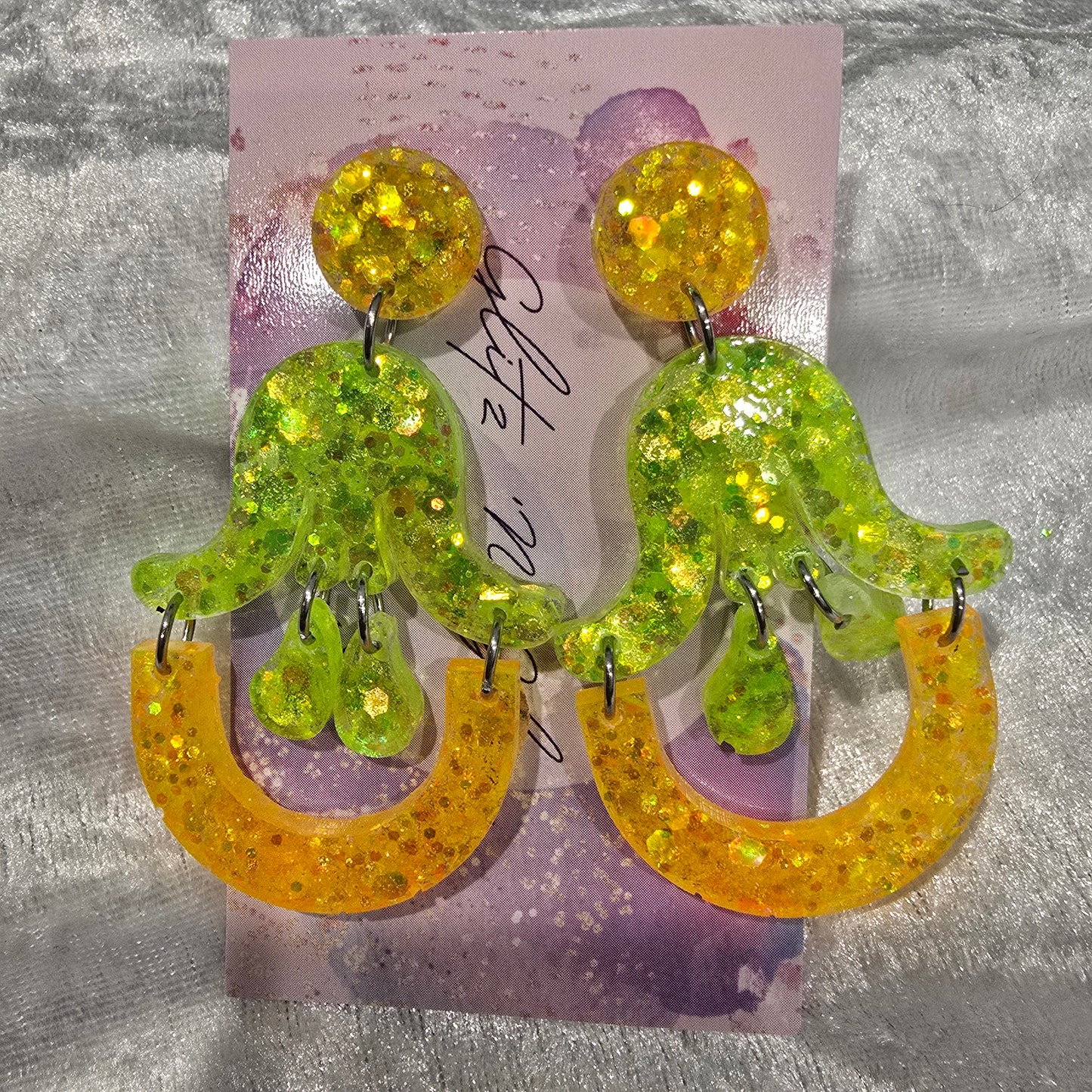 Abstract #32 Dangle Earrings