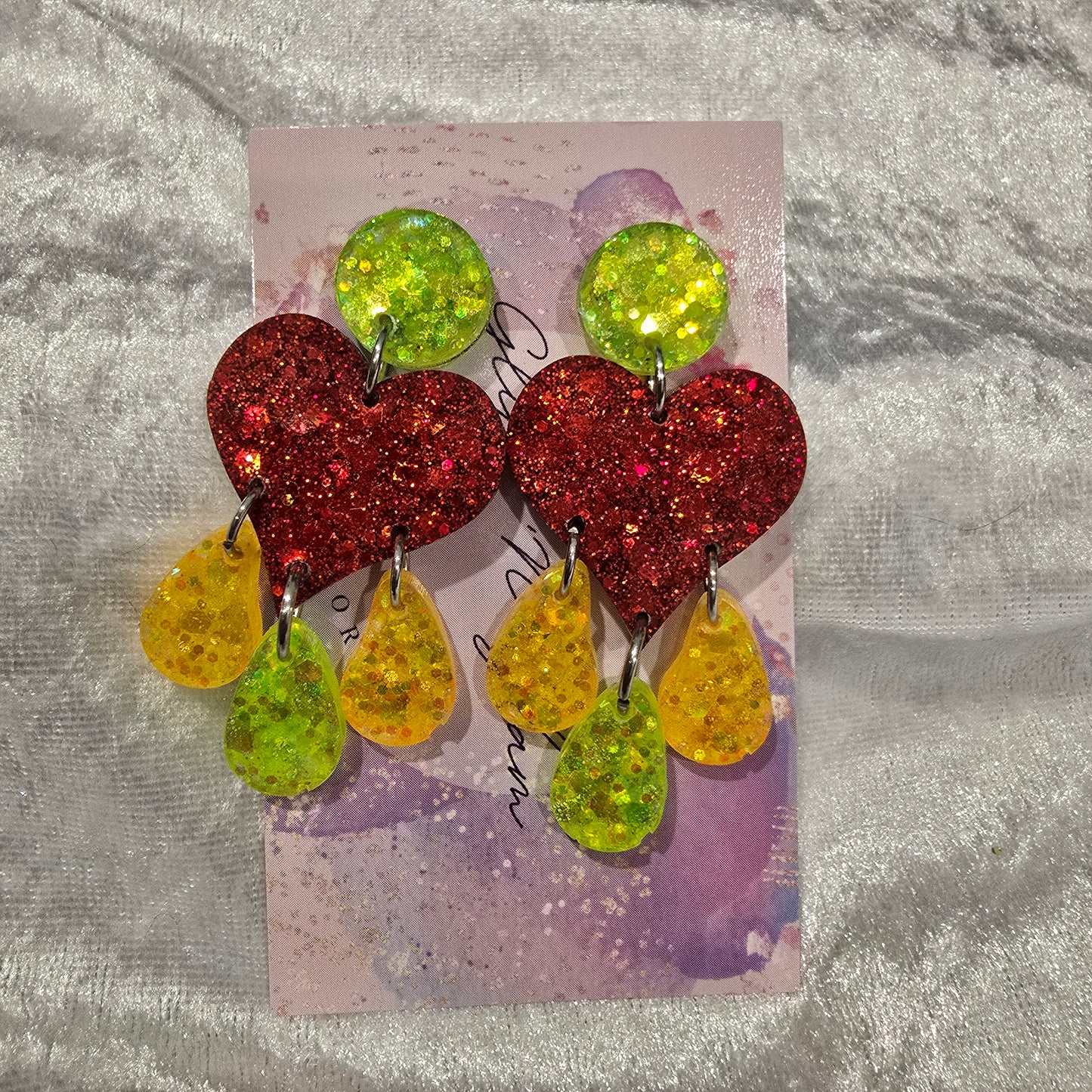 Love Heart #75 Dangle Earrings