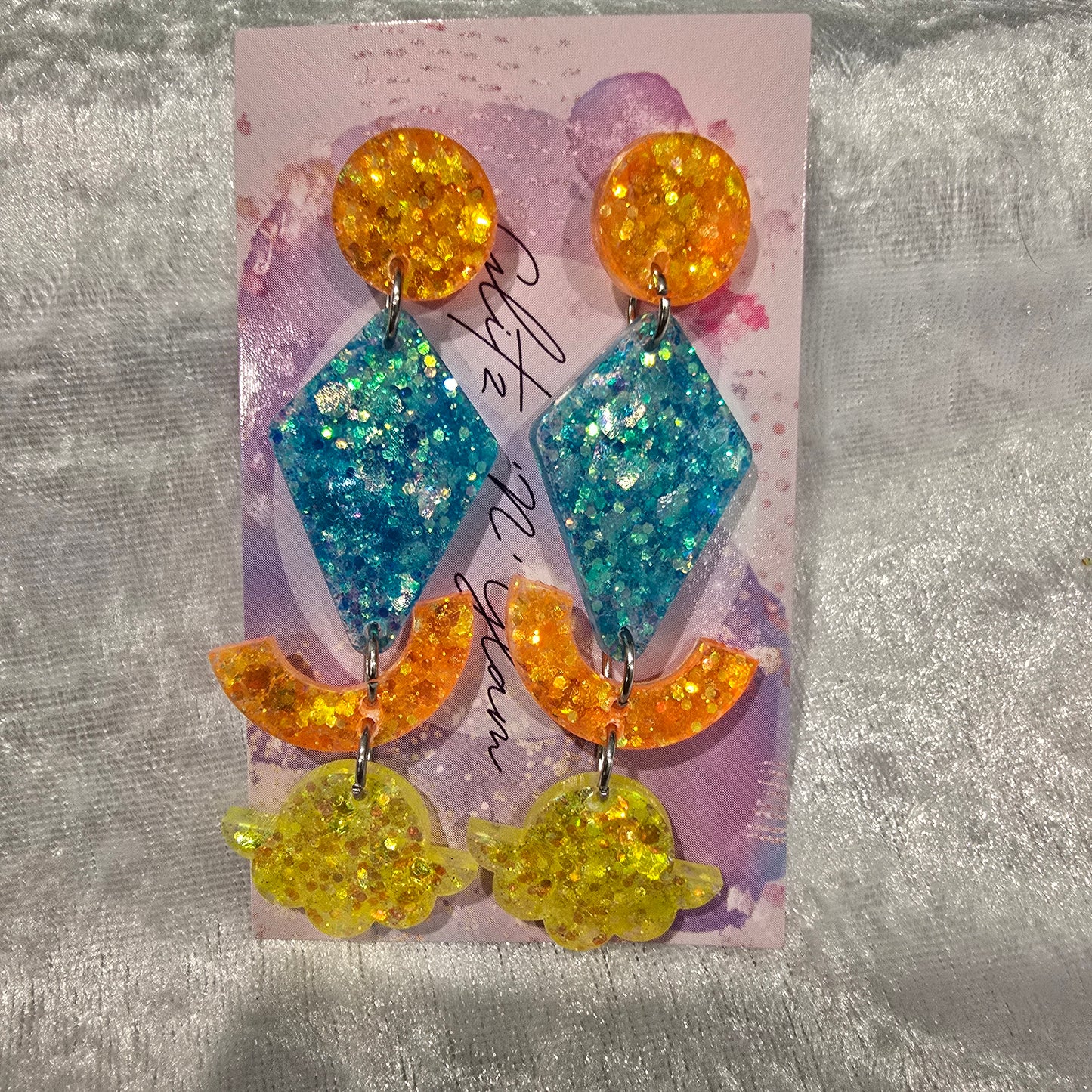 Abstract #33 Dangle Earrings