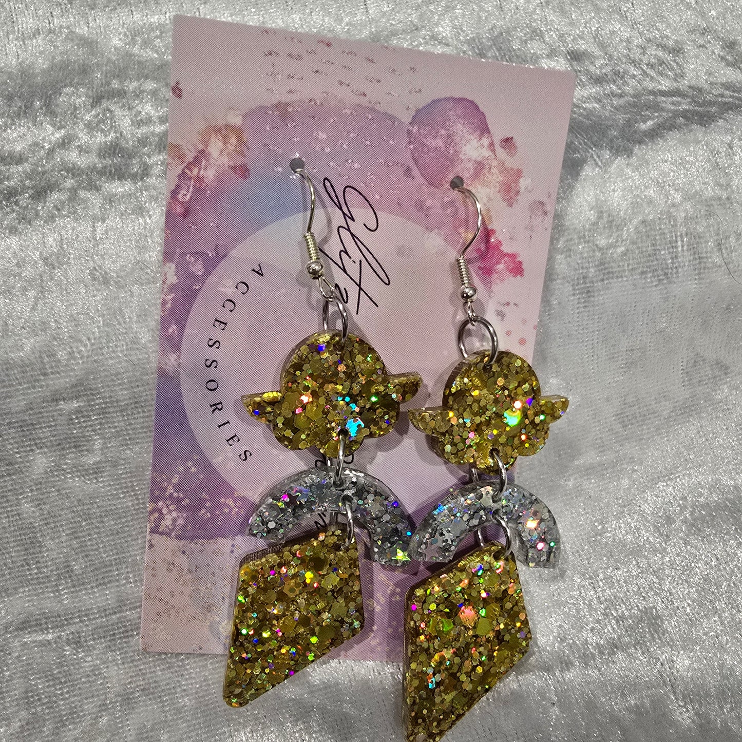 Abstract #34 Dangle Earrings