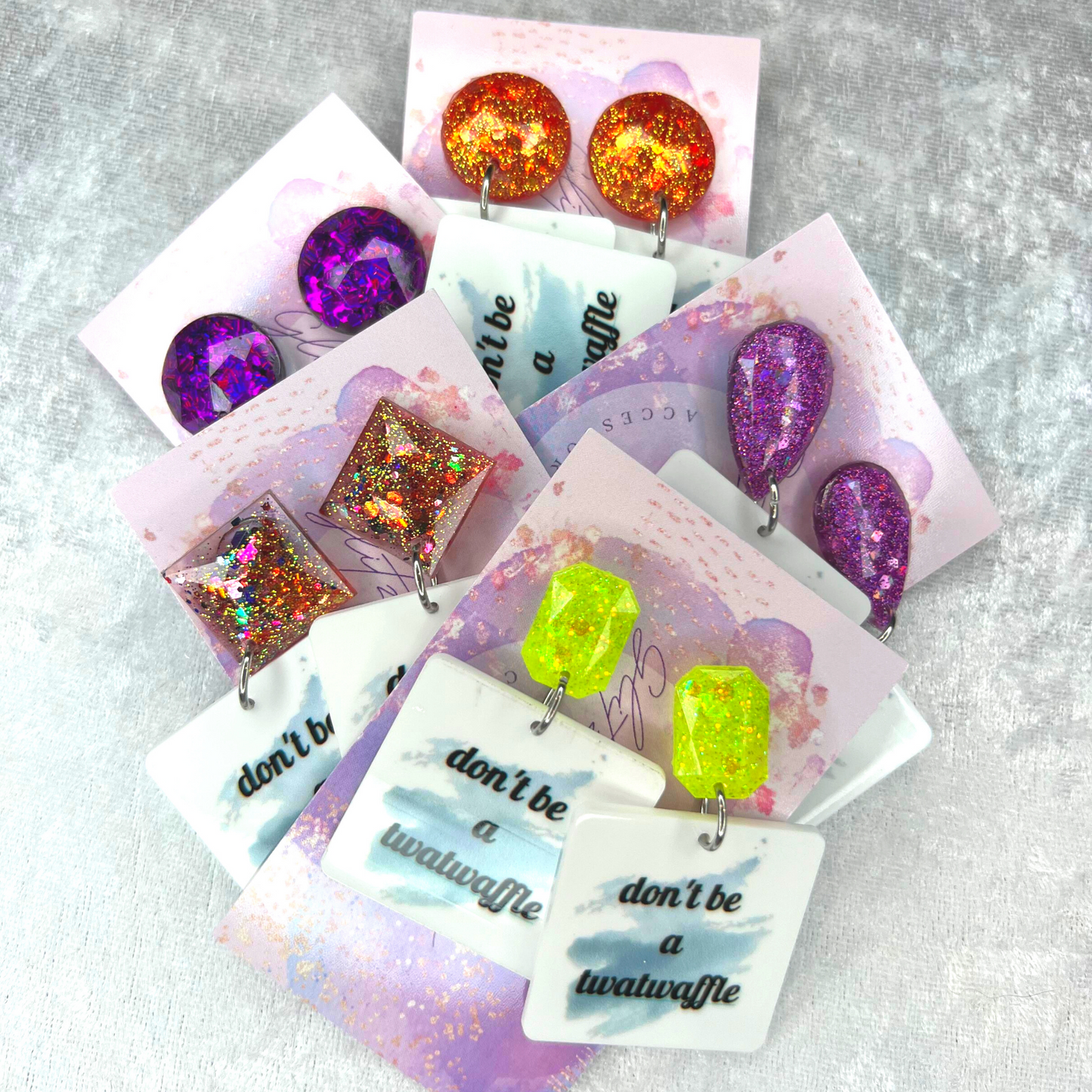 Don't Be Twatwaffle 18+ Slogan Earrings