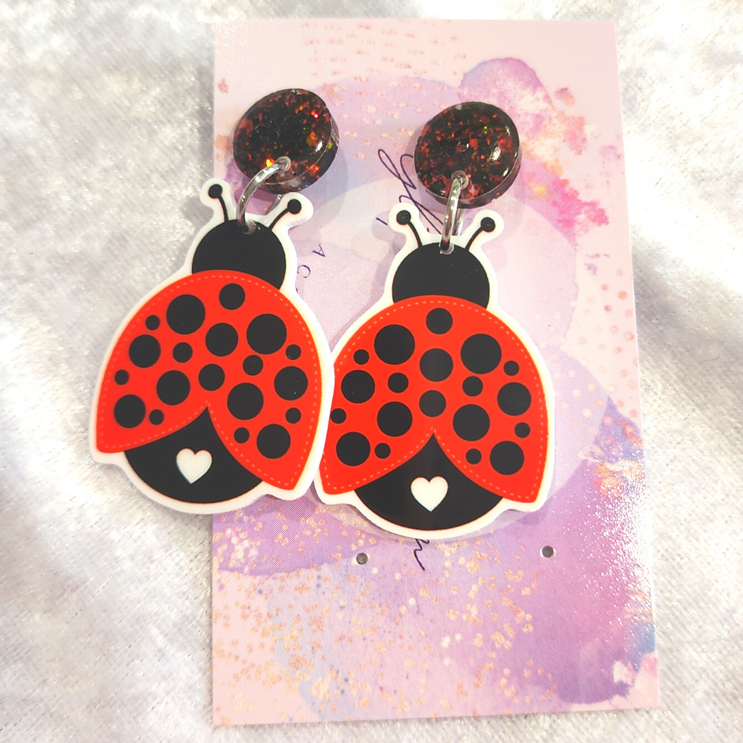 Lady Bug Earrings