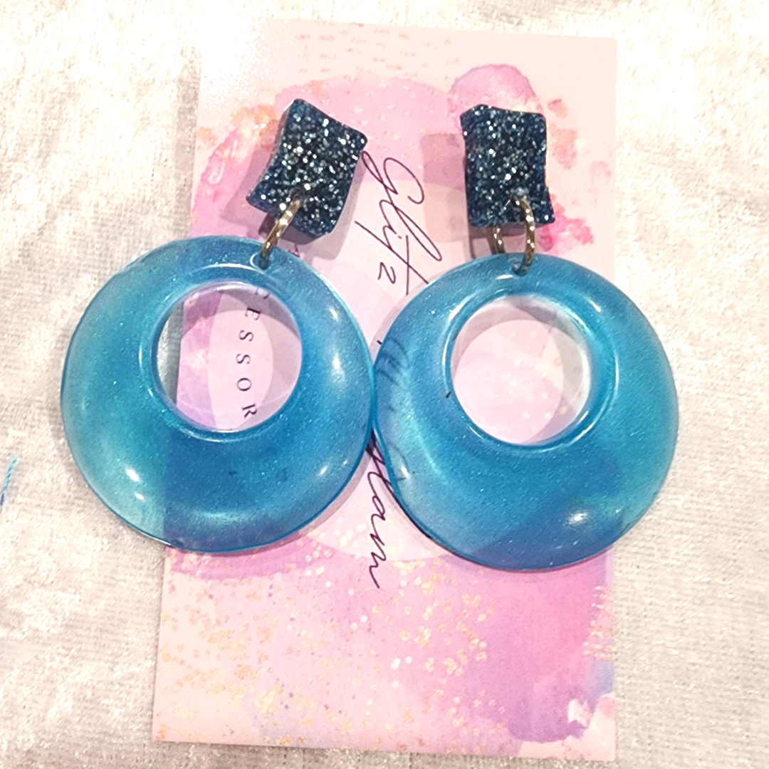 Abstract Circle #1 Dangle Earrings