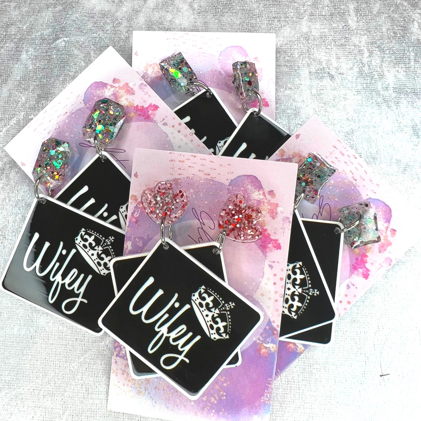 Wifey Slogan Earrings