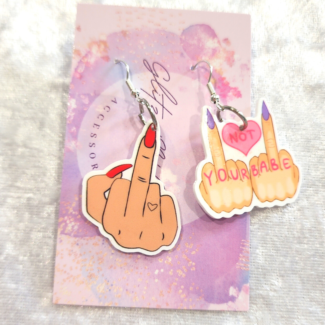 Mix-Match Middle Finger Earrings