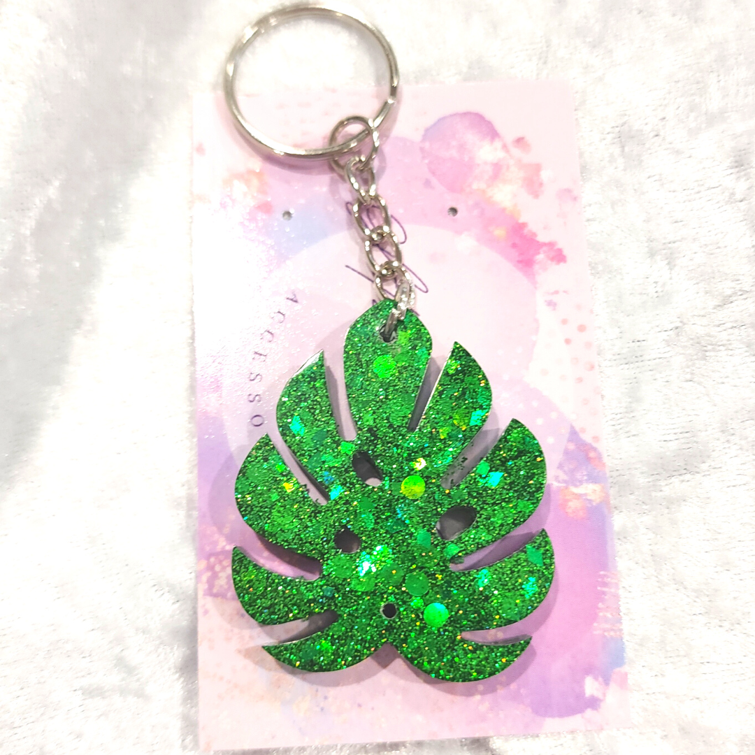 Monstera Leaf Key Ring #6