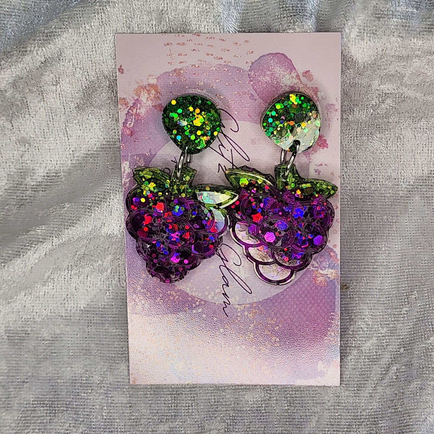 Grape Dangle #3 Earrings