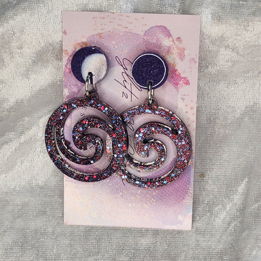 Spiral #5 Dangle Earrings