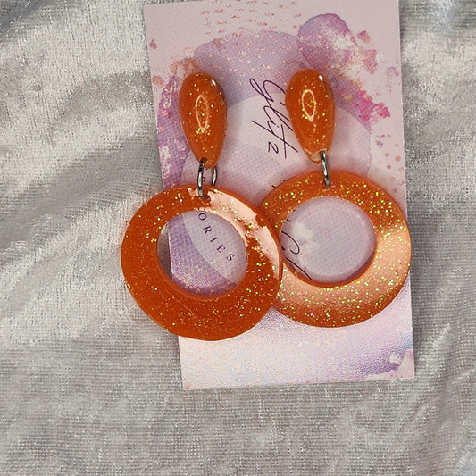 Retro Circle #1 Dangle Earrings