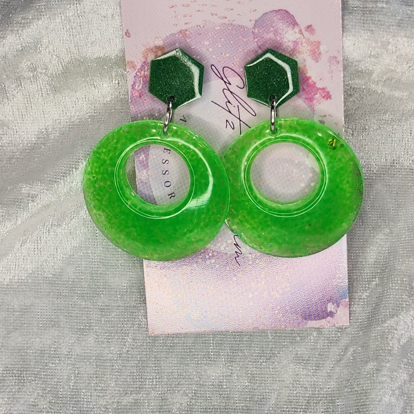 Abstract Circle #3 Dangle Earrings