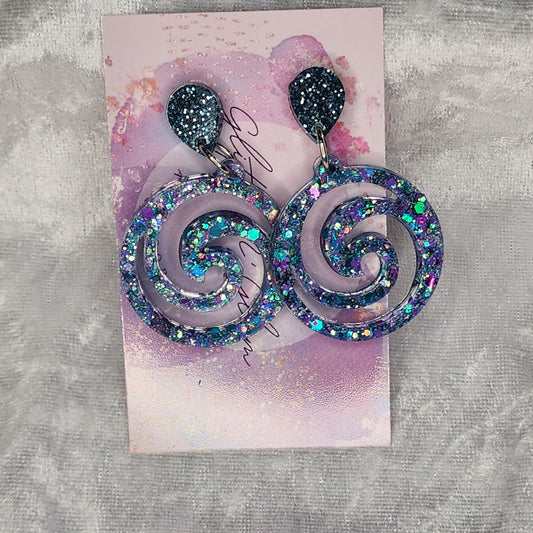 Spiral #6 Dangle Earrings