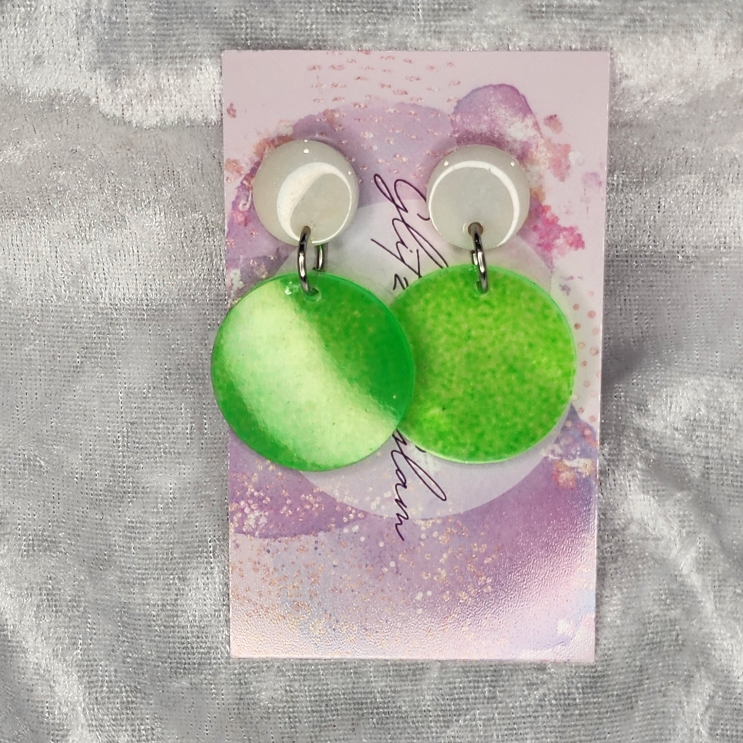 Circular Disc #2 Dangle Earrings