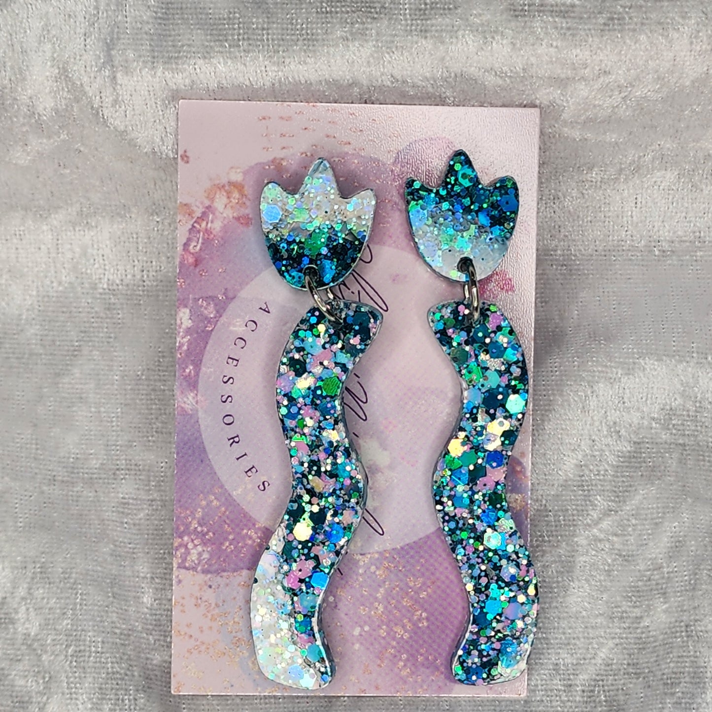 Wavy Drop #3 Dangle Earrings