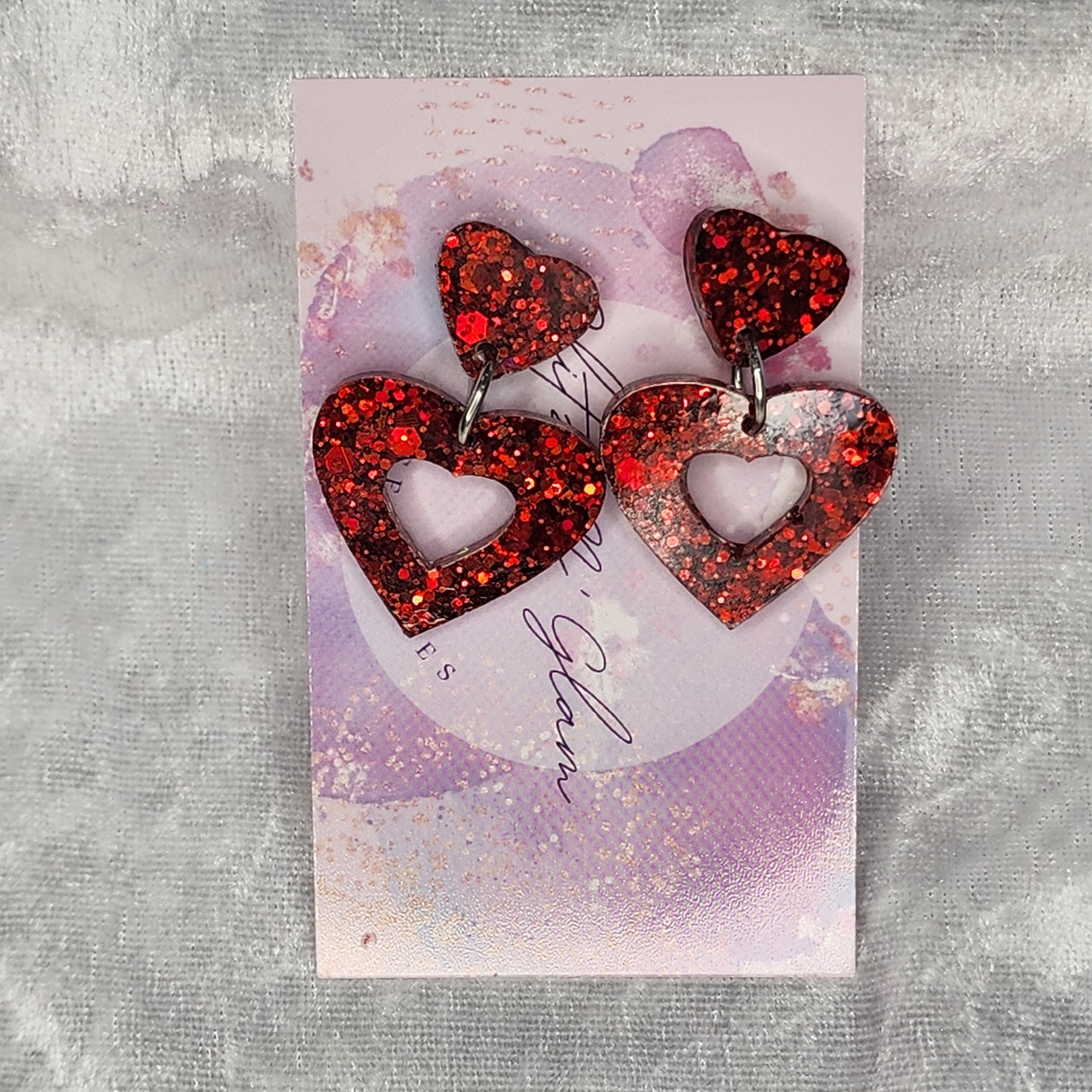 Love Heart Cut Out #6 Dangle Earrings