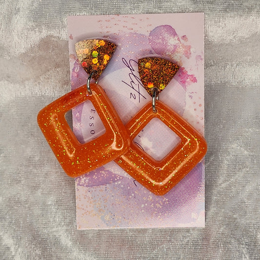 Abstract Square #2 Dangle Earrings