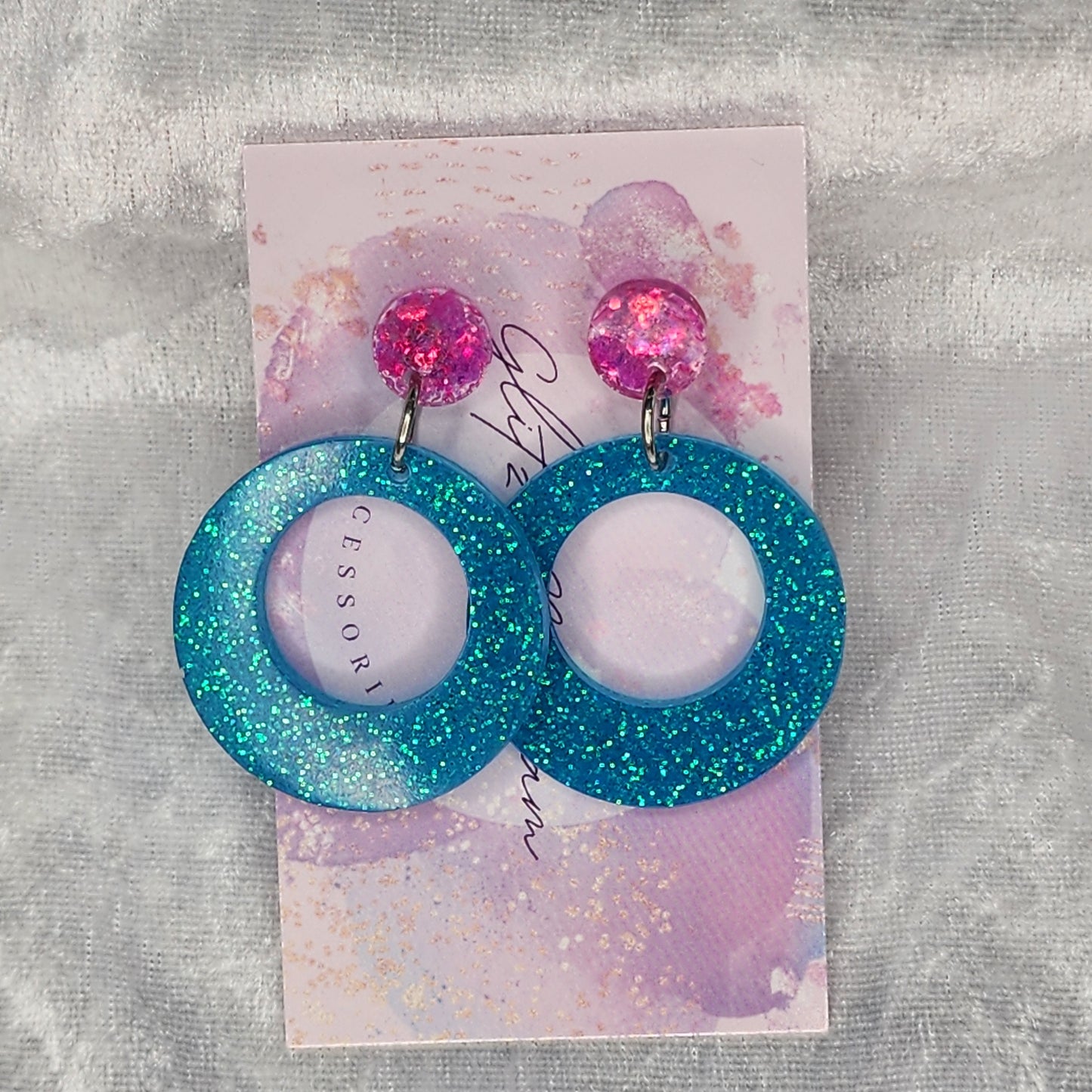 Retro Circle #3 Dangle Earrings