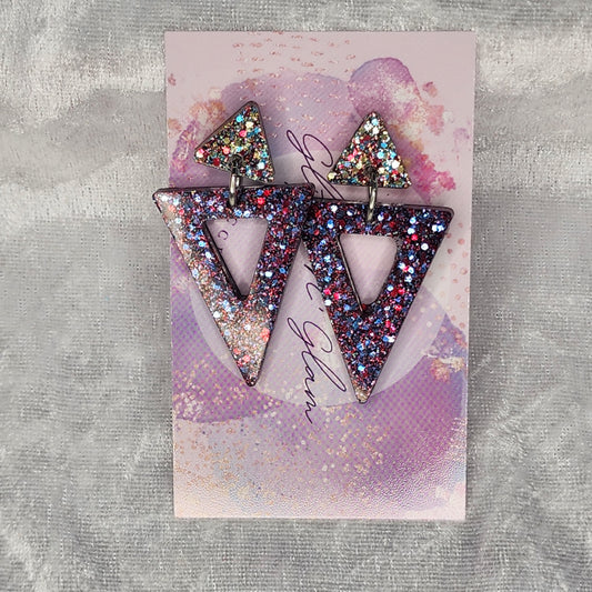 Geo Triangle #18 Dangle Earrings