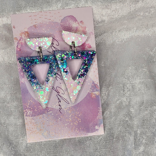 Geo Triangle #17 Dangle Earrings