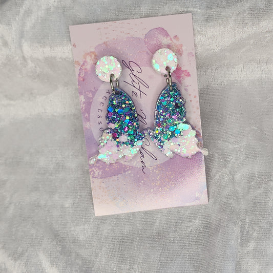 Butterfly Wing #3 Dangle Earrings