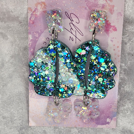 Abstract Leaf #2 Dangle Earrings