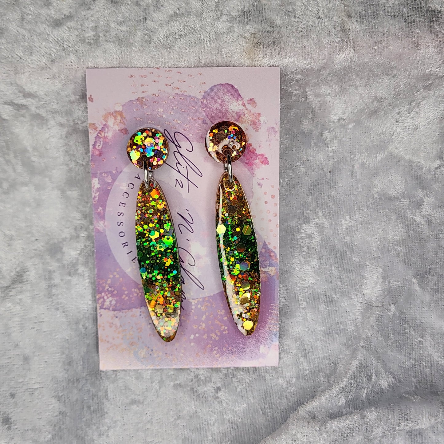 Oval Drop Long #1 Earrings