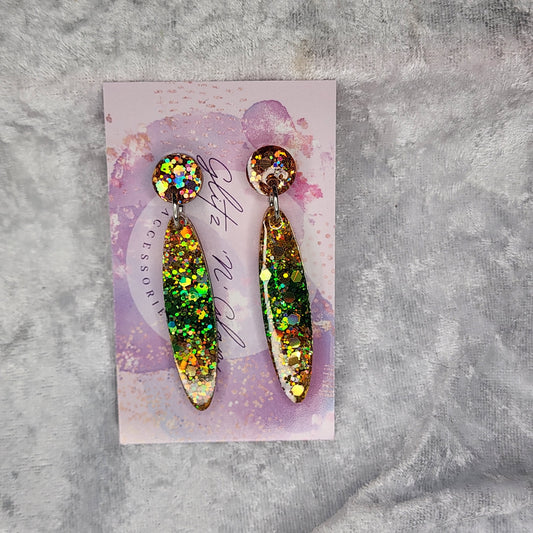 Oval Drop Long #1 Earrings