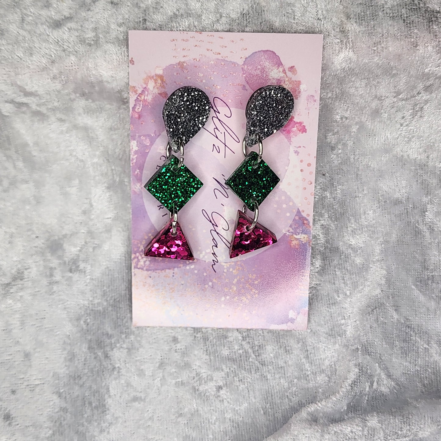 Mixed Shapes Drop #2 Dangle Earrings