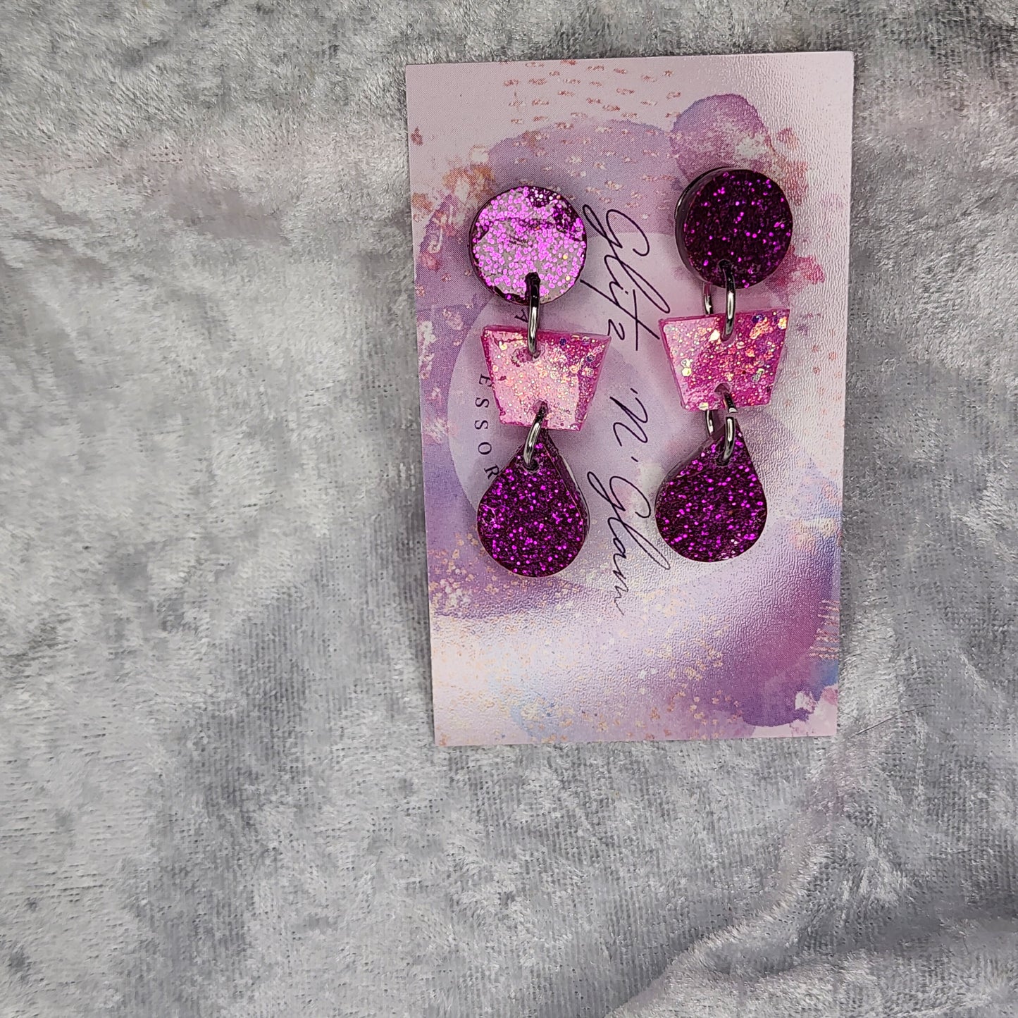 Mixed Shapes Drop #3 Dangle Earrings