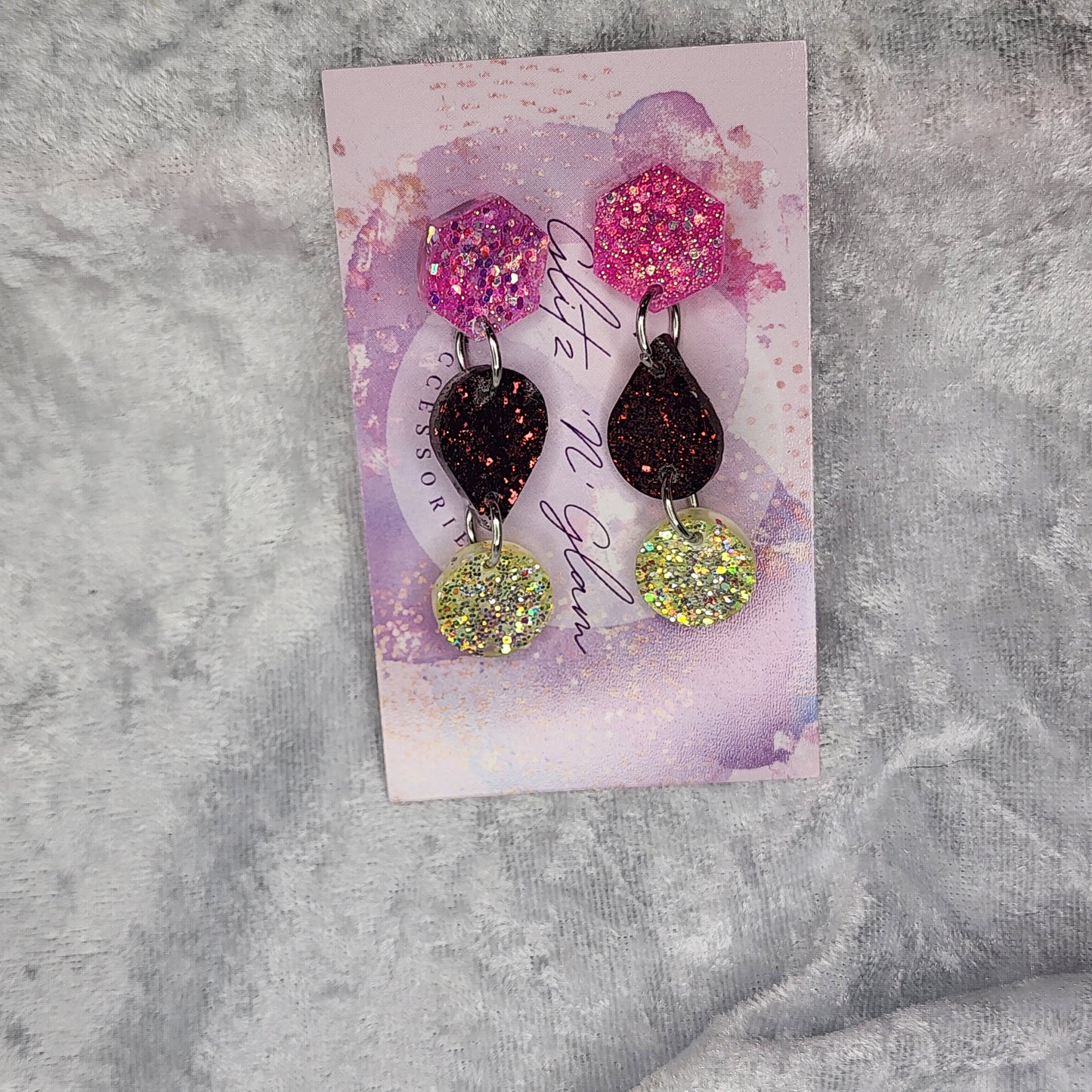 Mixed Shapes Drop #4 Dangle Earrings