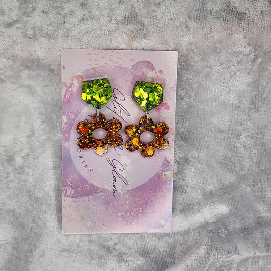 Small Daisy #4 Dangle Earrings