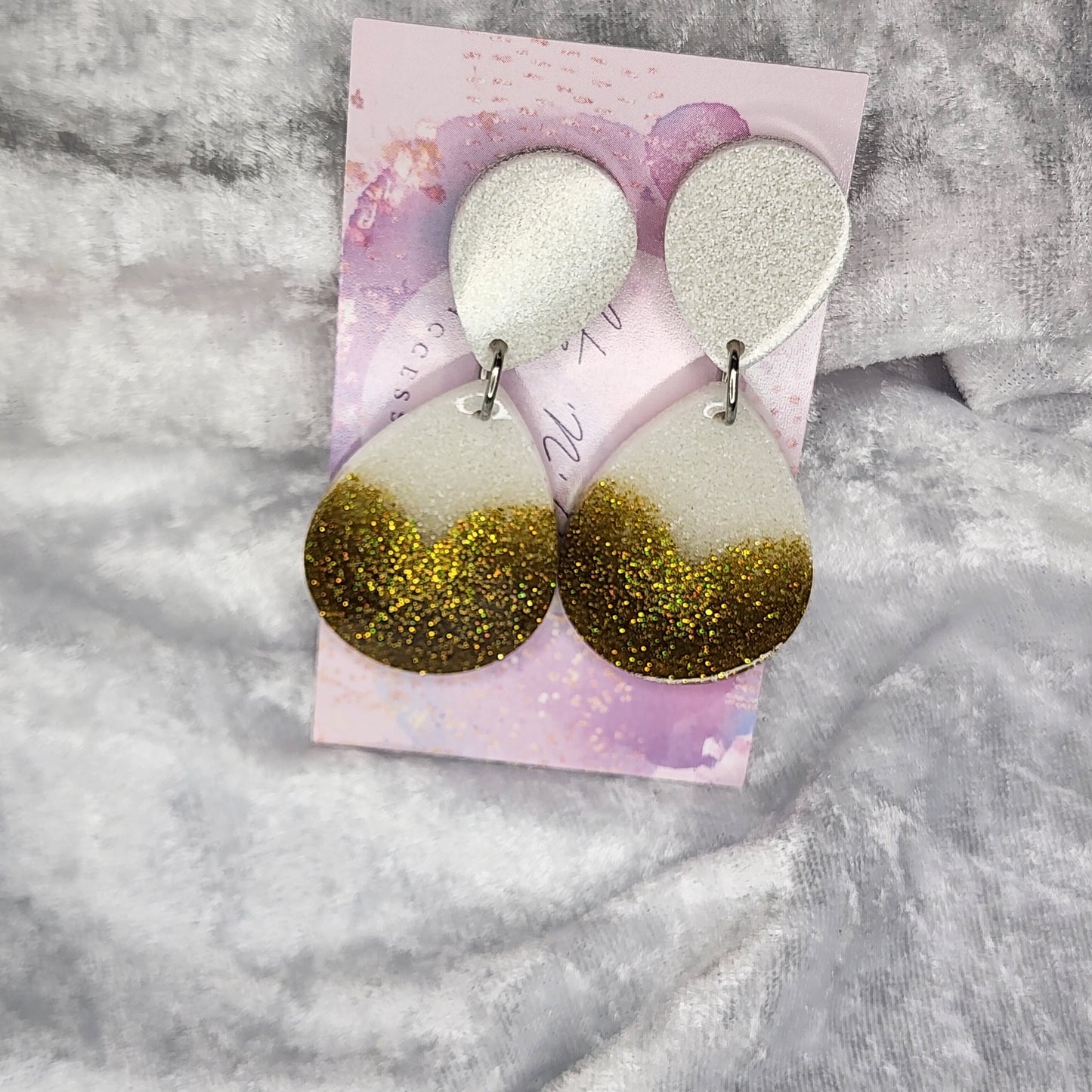 Medium Droplet Disc #1 Dangle Earrings