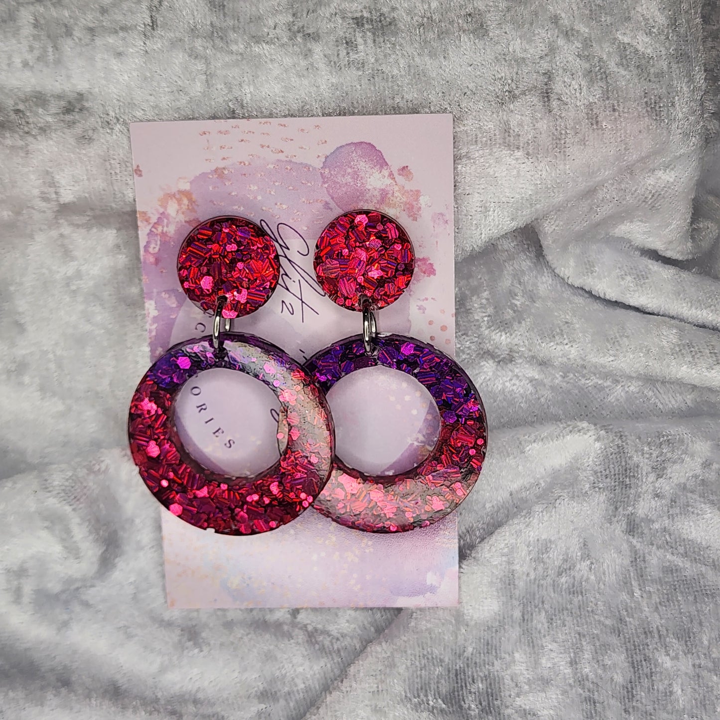 Retro Circle #4 Dangle Earrings