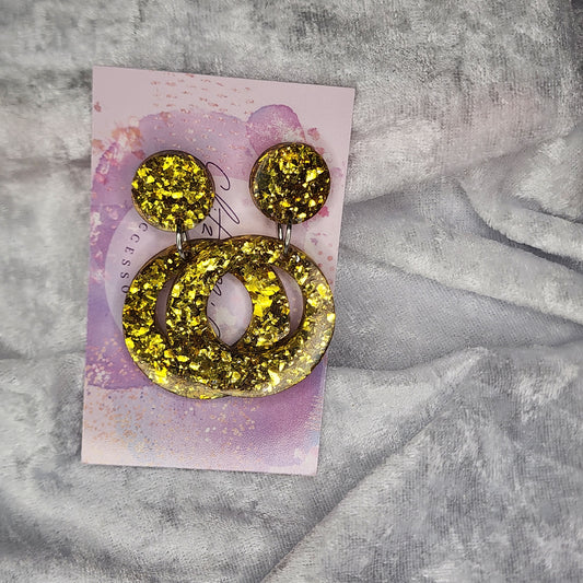 Retro Circle #7 Dangle Earrings