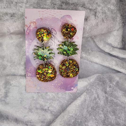 Pineapple Drop #1 Dangle Earrings