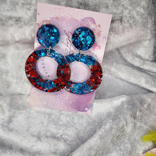 Retro Circle #11 Dangle Earrings