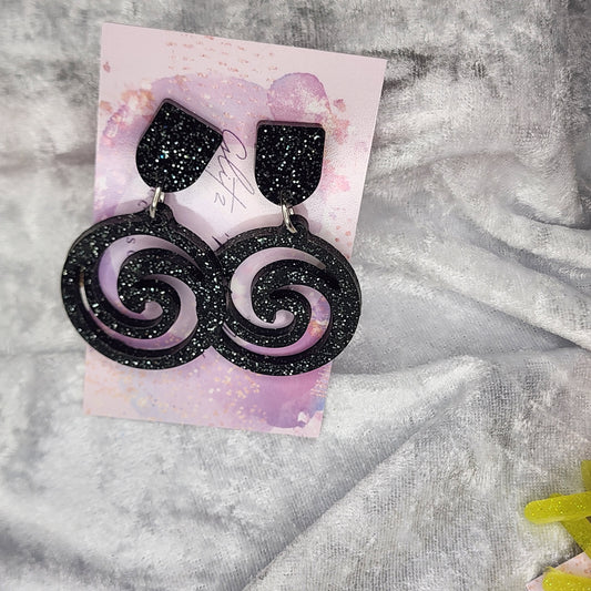 Spiral #2 Dangle Earrings